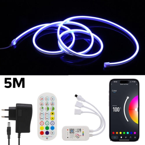 5M Neon LED Strip Streifen RGB Flex Schlauch Diffus Lichtband Dimmbar Wifi APP
